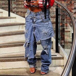 Stylish Distressed Blue Jeans